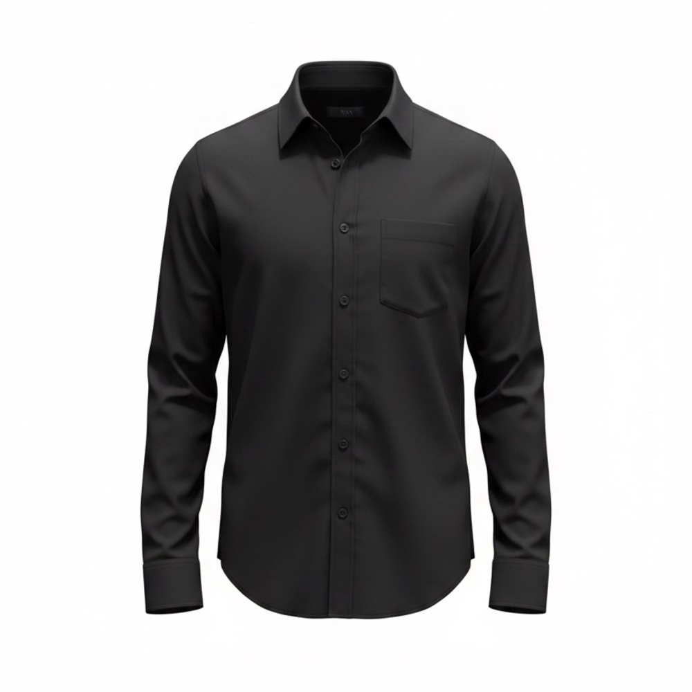 Armani Exchange | Black Stretch Button-Up Shirt | S